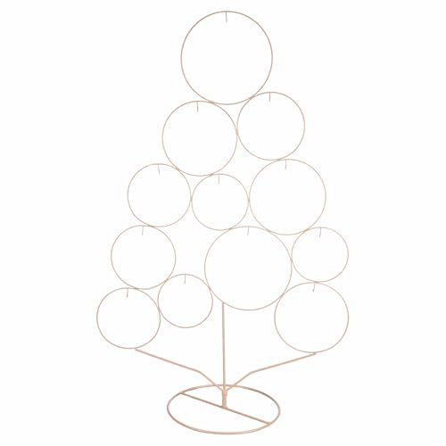 Weihnachtsbaum aus Eisen, Höhe 82 cm, 18 Haken, Champagner, Xmas