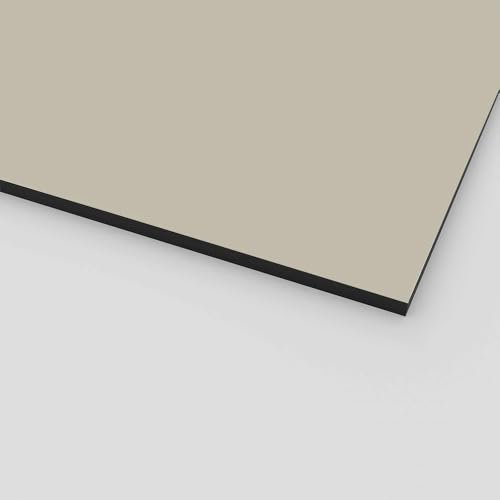 HPL Platten 40x40cm Vollkernplatten für Außen und Innenbereich, 3mm dick, Kaschmirgrau