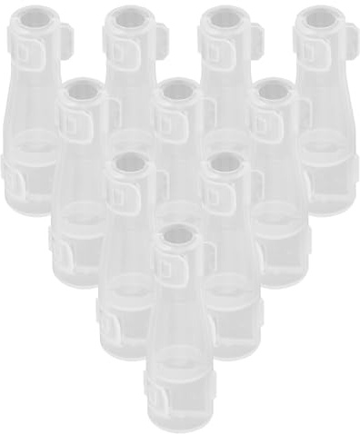 Healeved Protège-pinceaux de Maquillage Transparent 10 Pièces Taille N°5 Couvre-brosse Rond pour Voyage et Usage Domestique