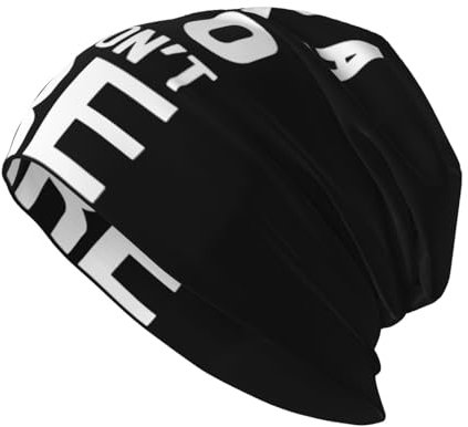 ZSOSIXDEAL There's A 99% Chance I Don't Care Beanie-Mütze für Damen und Herren, mit Bündchen und Totenkopf-Motiv, warm, Schwarz, mehrfarbig, Einheitsgröße