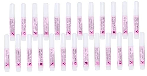Mikinona 25 Stück Nagelkleber Weißer Kleber Für Nagelreparatur Nailart Kleber UV Kleber Drücken Sie Fingernagel Super French Fake Nails Mit Kleber X Verwenden Sie Polish Bond