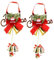Cabilock 2Stücke Weihnachtsbaum Dekoration Glocken Hängende Ornamente für Tür und Wand Weihnachtsdeko für Festliche Sicher und Detailreich