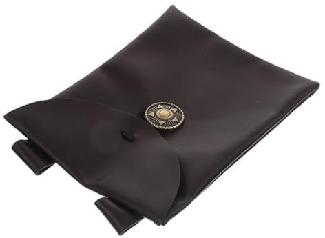 Veemoon Cosplay-Beutel Geldbeutel Taillenbeutel Renaissance-geldbörse Renaissance Tasche Vintage -Brieftasche Renaissance-gürteltasche Mittelalterliche Umhängetasche Gürtelbeutel Braun Pu