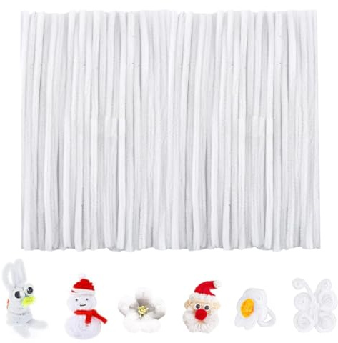 JUGUTA 100 Pulitori Per Pipa, Filo Di Ciniglia Flessibile, Per Fai Da Te, Artigianato, Decorazione, Scovolini Ciniglia, Steli In Ciniglia, Lavoretti Creativi Per Bambini, 300x6mm