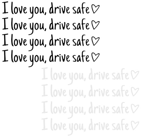 8PCS Spiegelaufkleber „I Love You Driving Safe“,Niedliche Auto-Aufkleber für Damen,I Love You Drive Safe Rückspiegelaufkleber,Ich Liebe Dich Spiegel Aufkleber Spruch,Herz Aufkleber (Schwarz und Weiß)