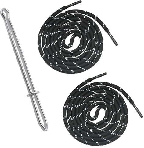 CICISTORY 2 Stück Kordel für Jogginghose, Ersatz-Kordelzug Set, Kordel für Hoodie mit Durchziehnadel, Baumwolle Kordelzug für Hoodies, Hosen, Jacken, Sweatshirts-D