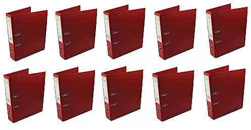 Q-Connect 70mm Lever Arch File Polypropylene Foolscap Red (Pack of 10) KF20027