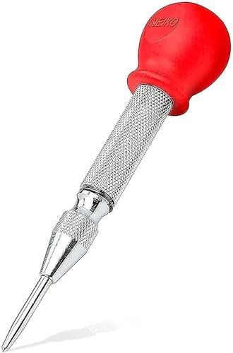 NEIKO 02638A - Punzón central automático de 5 pulgadas para metal, herramienta de perforación central con resorte de impacto ajustable, perforadora de resorte, perforadora central con resorte,