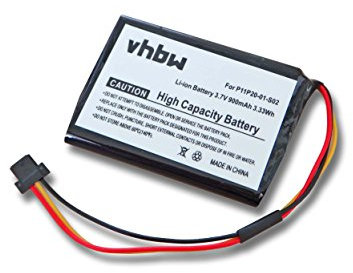 vhbw Akku kompatibel mit TomTom Route XL GPS Navigation Navi (900mAh, 3,7V, Li-Ion)