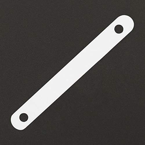 KLEBESHOP24 Deckleisten weiß 12 x 120 mm, 100 Stück | Aus robustem Kunststoff, für Heftstreifen, Abheftmechaniken, Mappen und Hefter