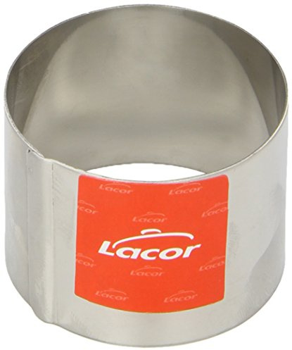LACOR 68506 Kuchen/Ausstechformer, rund 6 x 4,5 cm | Aus lebensmittelechtem Edelstahl gefertigt; hohe Korrosionsbeständigkeit und Haltbarkeit im täglichen Gebrauch