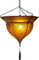 GURU SHOP Henna Leder Deckenlampe/Deckenleuchte - Mali Gelb, 34x41x41 cm