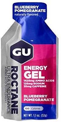 GU Roctane Ultra Endurance Energy Gel, Blueberry Pomegranate (Blaubeer Granatapfel), Box mit 24 x 32 g