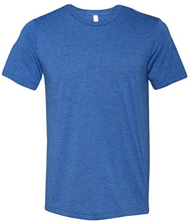 Canvas Mens Triblend Crew Neck Plain Short Sleeve T-Shirt (XL) (True Royal Triblend)