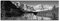 Toile paysage Paul Sinus Art en noir et blanc - 120 x 40 cm - Motif : parc national, montagnes, lac, arbres et neige