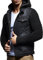 Leif Nelson Giubbotto Jeans Uomo (Nero, Taglia M), Giubbotto Denim Cappuccio, Maniche Maglia, Design Moderno, Vestibilità Regolare