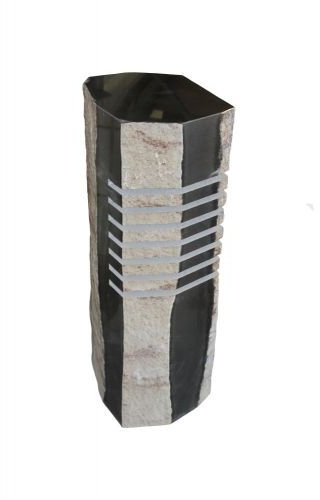 Laterne aus Basalt, eckig