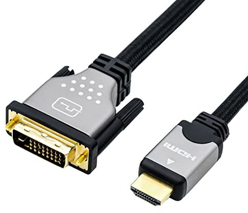 ROLINE Câble DVI HDMI I Câble d'écran avec connecteur DVI D 24+1 Dual Link et HDMI I 4K Ultra HD I noir/argent, 3m