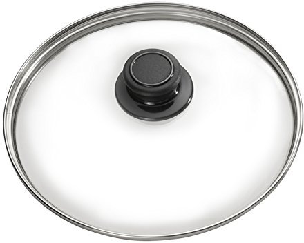 MaxxGoods Glasdeckel Edelstahlrand Sicherheitsglas (⌀ 18cm)