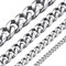ChainsHouse Herren Edelstahl Kette 61cm/12cm Damen Kette Silber Halskette Panzerkette 12mm Halskette ohne Anhänger Männer Kubanische Kette Robuste Gliederkette Hip Hop Halsreif Modeschmuck für Rapper