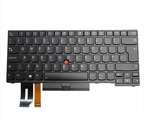 Gintai NoBacklit Keyboard UK Layout for Lenovo Thinkpad L380, L380 Yoga, L390, L390 Yoga, E480, L480, T480s, E485, E490, L490, T490, E495, T495, P43s 01YP308 01YP348 01YP388 01YP468 01YP508 01YP548