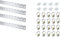 LOADCARE Starterset 4x2m Airlineschiene Zurrschiene eckig gebohrt+ 8 Endkappen+20 Fittinge