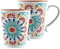 Auntie Morags Purely Home Lot de 2 tasses en mélamine et plastique Motif médaillon Rio
