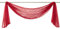 Yaland Voile Transparenter Freihandbogen einfarbig Uni Querbehang Wohnzimmer Gardinenschals (BxH 140x100, rot) 1 Stück