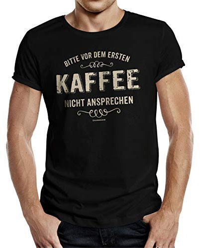 Geschenk T-Shirt für Morgenmuffel und Kaffeetrinker 2XL Nr.6422