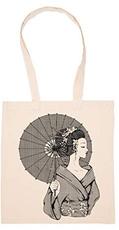Hopestly Geisha Tasche Wiederverwendbar Einkaufen Lebensmittel Baumwolltuch Tote Reusable Shopping Bag