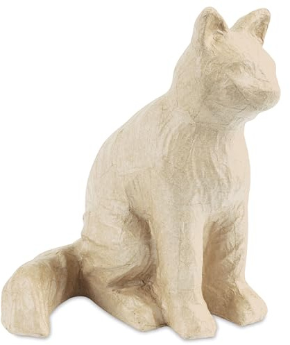 Décopatch - Ref LA027C - Large Cat - Papier Maché Object to Decorate - 33 x 30 x 1cm - Decorate with Décopatch Papers & PaperPatch Glue, Glitter, Paints