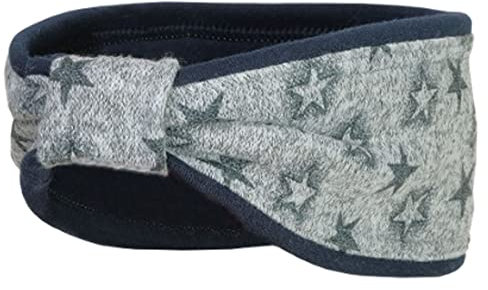 Weiches Stirnband in Grau mit Sternen, Futter in Blau von MAXIMO 019700