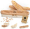 Gärkörbchen oval 44cm von Backefix – länglicher Brot Gärkorb handgefertigt aus Rattan mit Leinentuch – Brotbackzubehör ideal zum Brot backen für zu Hause