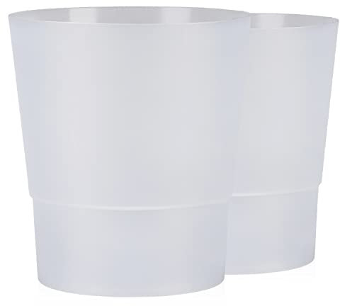 Tymar Orchideentopf Übertopf, 2er-Pack, transparent, Blumentopf, Blumenkübel für Orchidee, Pflanzentopf aus Kunststoff, Moderne, schlanke, Runde Form, OSSTO001 (Transparent, ø 14 cm)