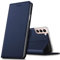 Verco Handyhülle für Samsung Galaxy S22, Premium Handy Flip Cover für Samsung S22 5G Hülle [integr. Magnet] Book Case PU Leder Tasche, Blau