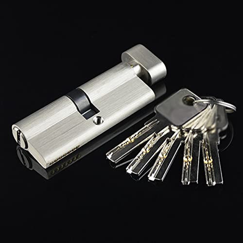 Schließzylinder Profilzylinder 50mm 55mm 60mm Schlosszylinder 5 Tasten Doppel- oder Single Open Open Escape-Knopf Billardschloss Kern Messing Schlafzimmerschloss