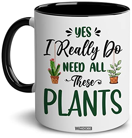 WHIDOBE Christmas Gift For Gardeners, Christmas Gift For Women - Gardening Gifts For Women, Men - Yes I Really Do Need All These Plants Mug - Plant Mom Dad Mug - Plant Mug For Plant Lovers,