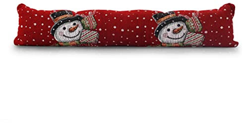 Ashley Mills Christmas Snowman Presents Red Home Draught Excluder Chenille Draught Stopper (Xmas Snowman Presents)
