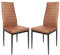 Esszimmerstühle 2er Set, Esszimmer Dtühle Modern, Kunstleder-Bezug, Hohe Rückenlehne, Bequemer Esszimmerstuhl, Kunstleder Stuhl, SGS Geprüft (2, Braun)