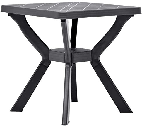 SHUJING Bistrotisch, Stehtisch, Balkontisch, Partytisch, Biertisch, Beistelltisch, Bierkasten Tisch, Anthrazit 70x70x72 cm Kunststoff