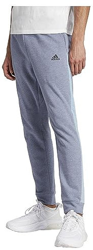 adidas Uomo mélange Pants, Blue Grey Mel/Wonder Blue Mel, S