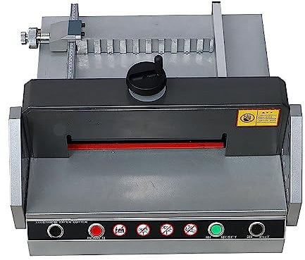 Desktop-Hochleistungs-Papierschneidemaschine für den industriellen Einsatz, elektrischer Papierschneider für Dicke Schichten, 0–330 mm Schnittbreite, 40 mm Schnittstärke, für Büros, Unternehmen, D