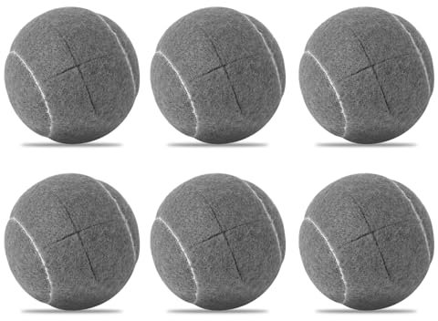 ZIYIZE Vorgeschnittene Tennisball-Gleiter für Walker, 6 Stück, universelle vorgeschnittene Gleitbälle | strapazierfähige, langlebige Filz-Pads (grau)