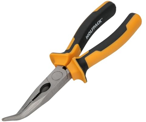 Zange gebogene Öffnung 200 mm Stahl DIN 5745 Zange gebogene Spitze, lange gebogene Zange,