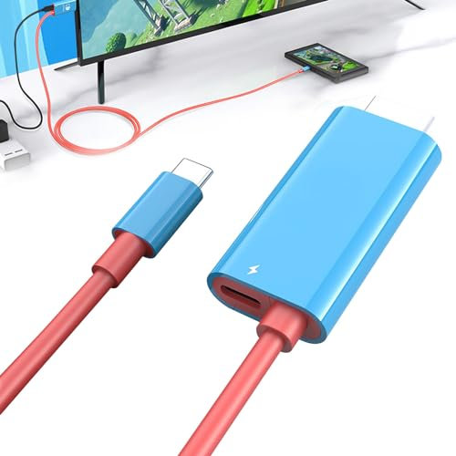 Delamiya Cavo convertitore USB tipo C a HDMI, cavo USB C a HDMI compatibile con Nintendo Switch, adattatore HDMI portatile per modello NS standard/OLED, per modalità dock TV su Steam Deck, smartphone,