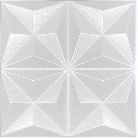 3D Paneele Polystyrol XPS Styropor – Moderne Wandverkleidung & Deckenpaneele – Wandpaneelen Leicht Flexibel - 50x50cm / 8m² - 32 Stück (Weiß 01)