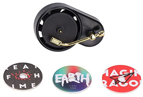 Auto-Duftdiffusoren, Retro-Schallplattenspieler-Design, Parfüm-Entlüftungsauslass-Diffusor, Luftreiniger mit 3 Aromatherapie-Pads