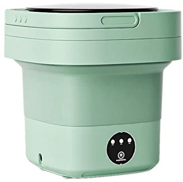Jzoowar Lavadora Portátil 6.5L Lavado Semiautomático Lavadora Plegable Traveling EU Plug-A, Verde, Eficiente en Agua y Energía