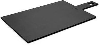 Woll Cut & Serve Schneidebrett, 49 x 24 cm, 7 mm hoch, aus FSC-zertifiziertem Papierverbundstoff, BPA- und VOC-frei, Hitzebeständig bis 175°C, spülmaschinenfest, mattschwarz