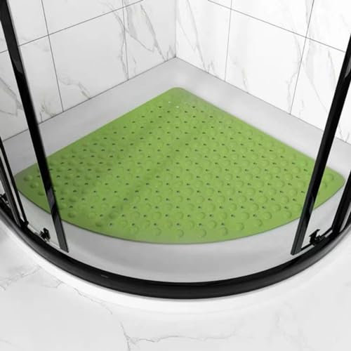 Tapis de douche antidérapant Fan Sha D pour douche quadrant à séchage rapide et lavable, tapis de bain d'angle antidérapant pour baignoire et salle de bain